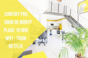 LE SMILE DUPLEX - LATTES, IDEAL PRO WIFI NETFLIX PROCHE PLAGE TRAM - CoHôteConciergerie La Grande Motte Montpellier